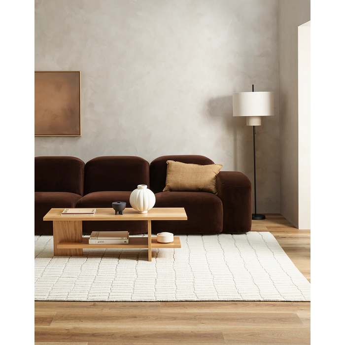 Safi Floor Rug - Ecru (100% Wool) - Paulas Home & Living