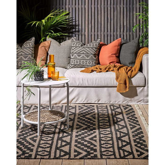 Sifiso Outdoor Rug - Black/Taupe - Paulas Home & Living