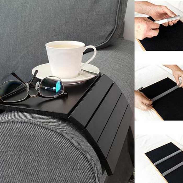 Slinky Sofa Table Bamboo - Single Pack - Black - Paulas Home & Living