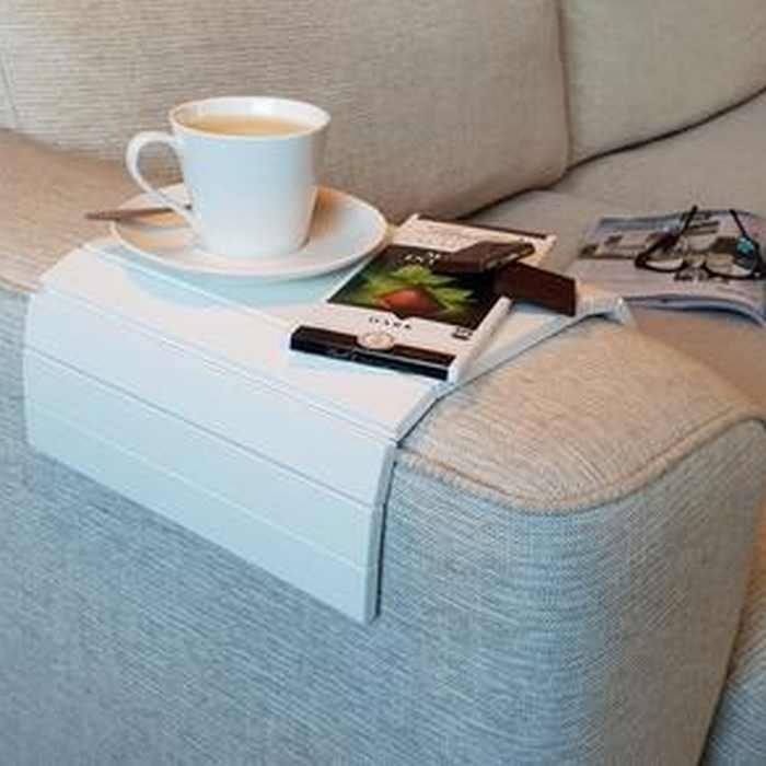 Slinky Sofa Table Bamboo - Single Pack - White - Paulas Home & Living