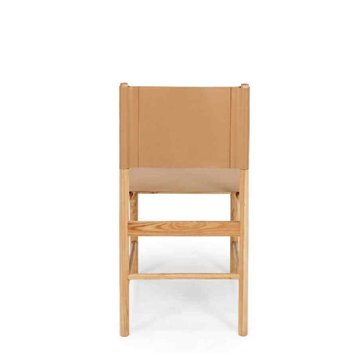 Ned Dining Chair - Saddle (Teak & Leather)