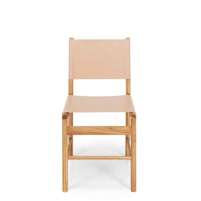 Ned Dining Chair - Plush (Teak & Leather)