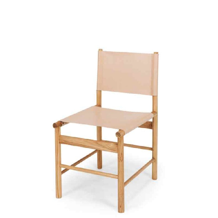 Ned Dining Chair - Plush (Teak & Leather)