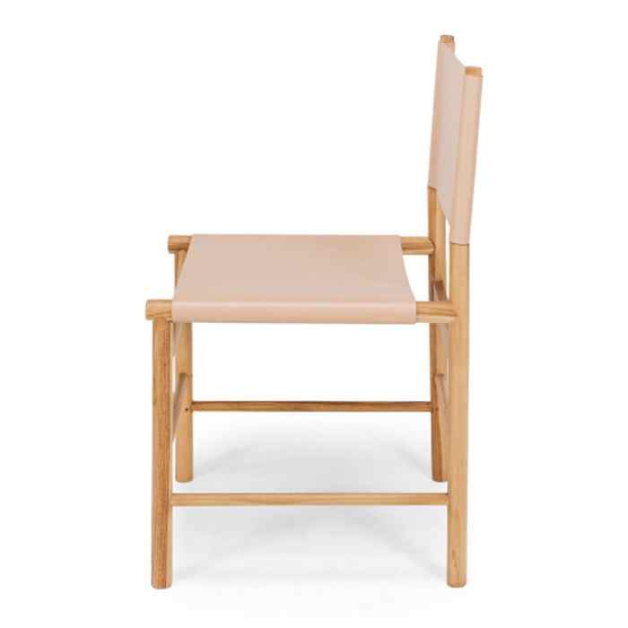 Ned Dining Chair - Plush (Teak & Leather)