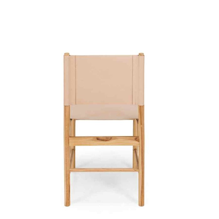 Ned Dining Chair - Plush (Teak & Leather)