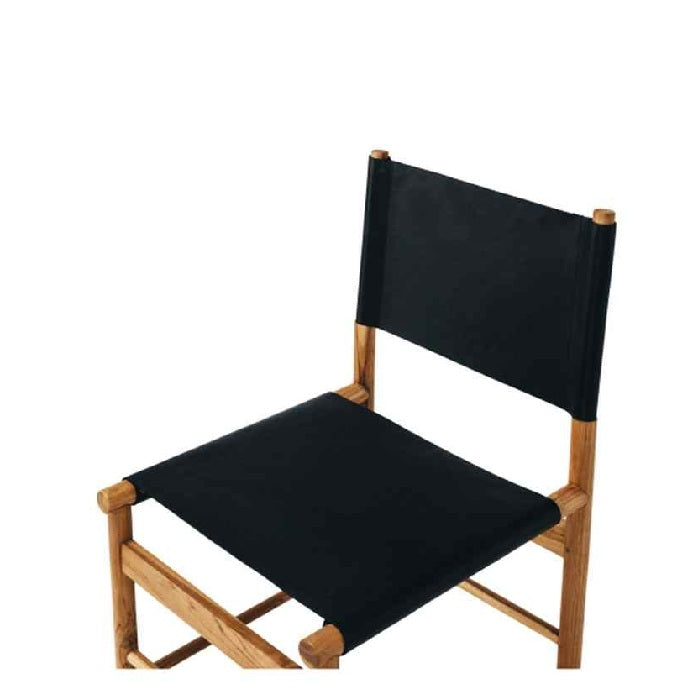 Ned Dining Chair - Black (Teak & Leather)