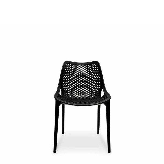 Soprano Outdoor Chair - Black (Stackable) - Paulas Home & Living