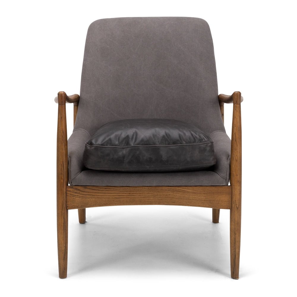 Steiner Armchair Canvas Charcoal - Paulas Home & Living