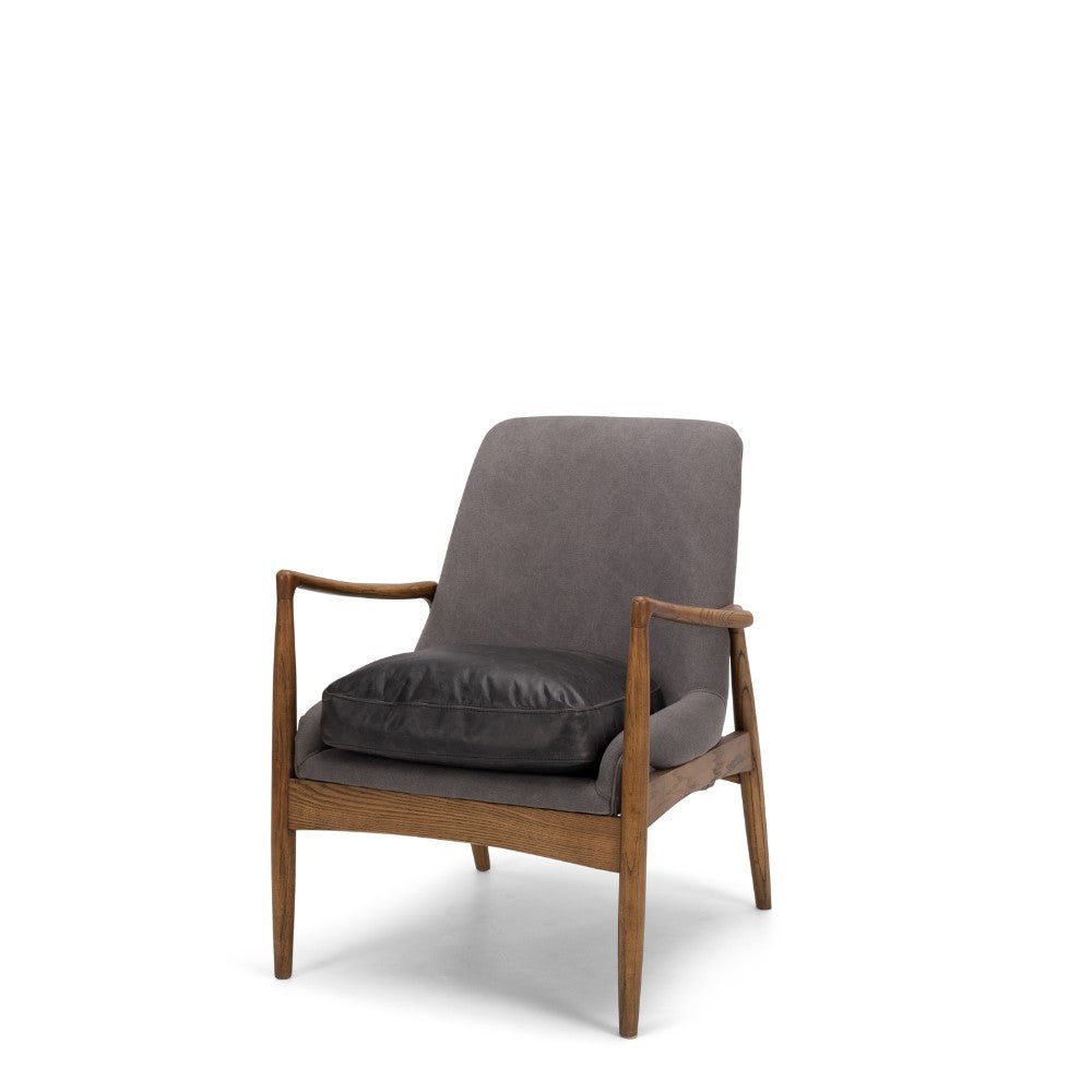 Steiner Armchair Canvas Charcoal - Paulas Home & Living