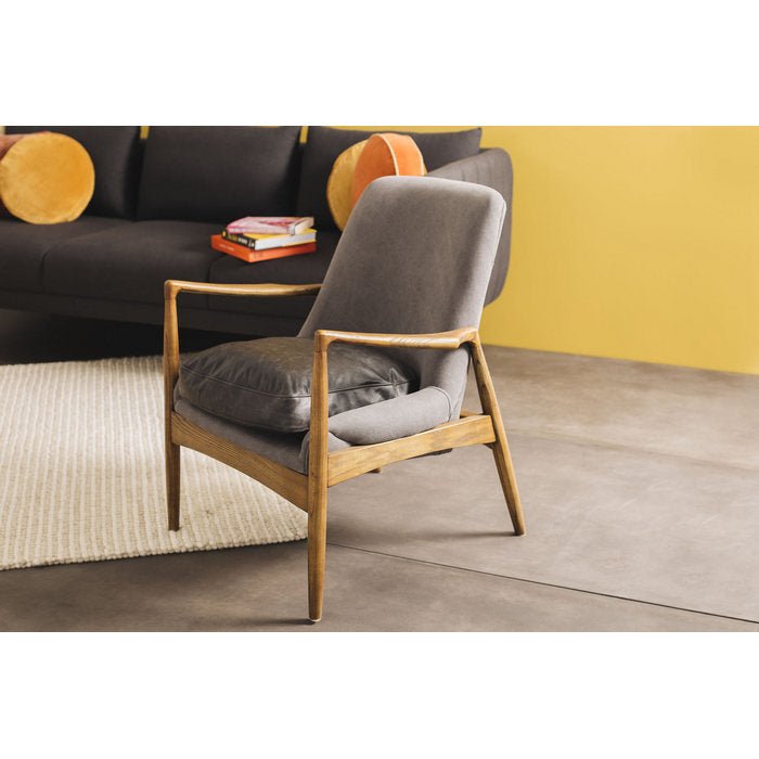 Steiner Armchair Canvas Charcoal - Paulas Home & Living