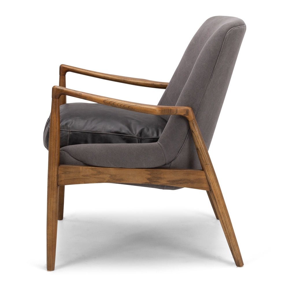 Steiner Armchair Canvas Charcoal - Paulas Home & Living