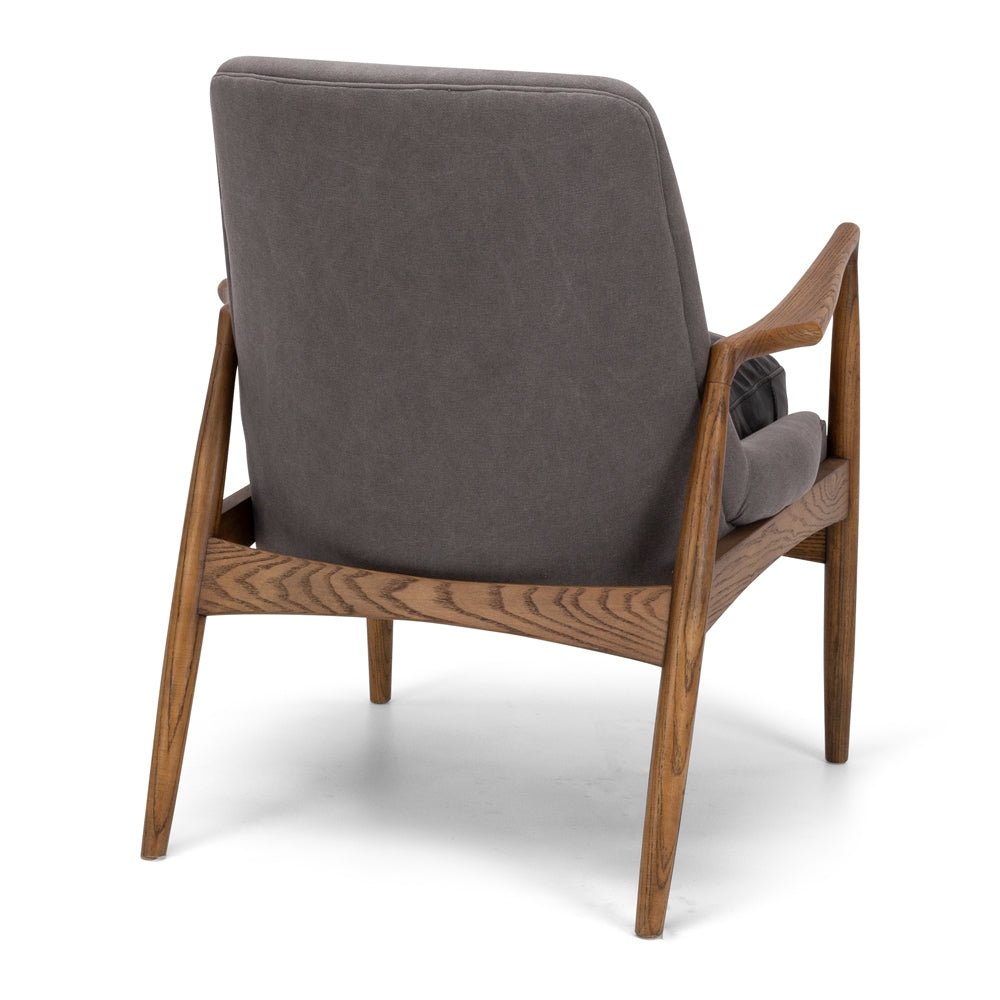 Steiner Armchair Canvas Charcoal - Paulas Home & Living