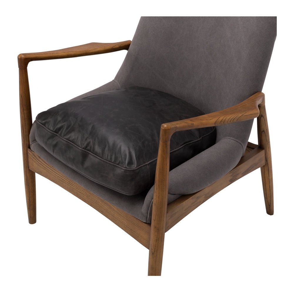 Steiner Armchair Canvas Charcoal - Paulas Home & Living