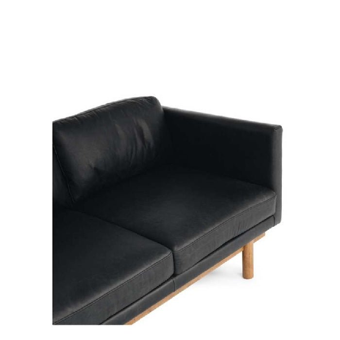 Strada 3 Seater - Black Leather - Paulas Home & Living
