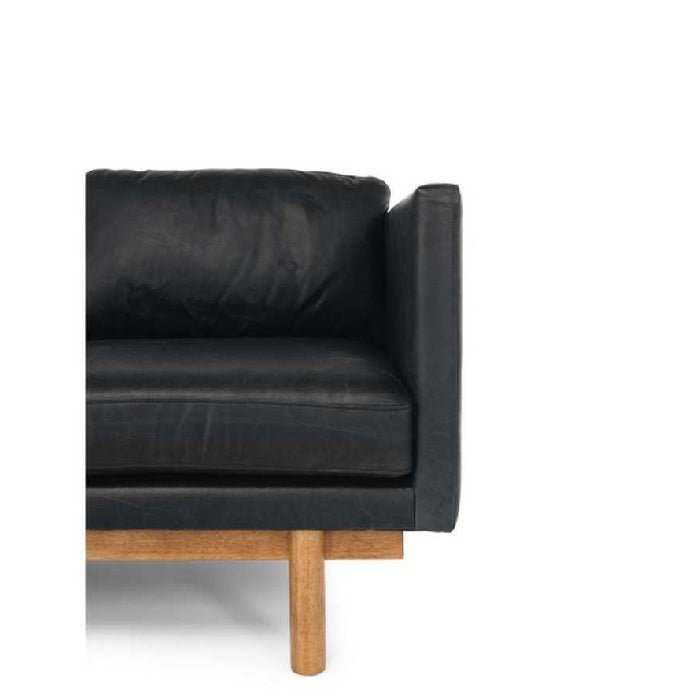 Strada 3 Seater - Black Leather - Paulas Home & Living