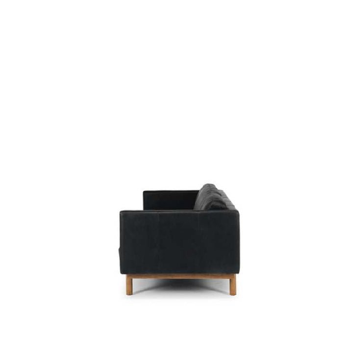Strada 3 Seater - Black Leather - Paulas Home & Living
