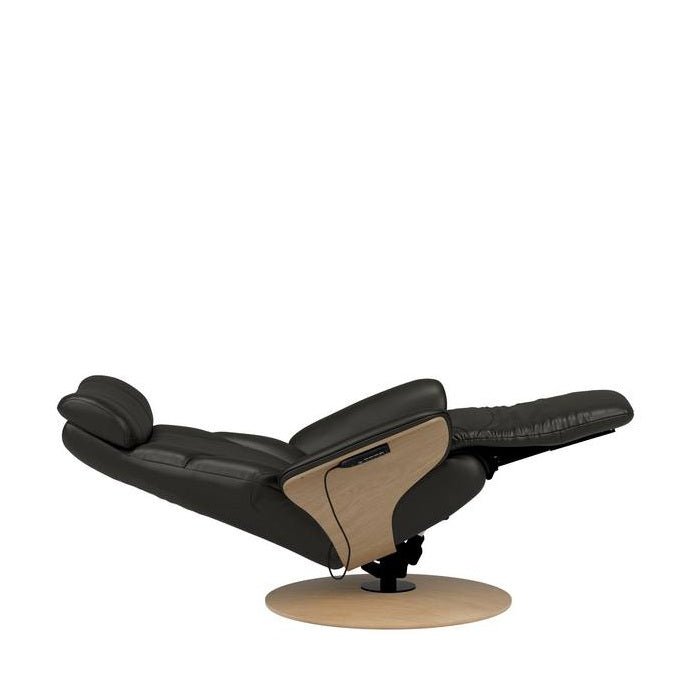 Stressless® Adam Power Recliner - Disc Base (Paloma Black) - Paulas Home & Living