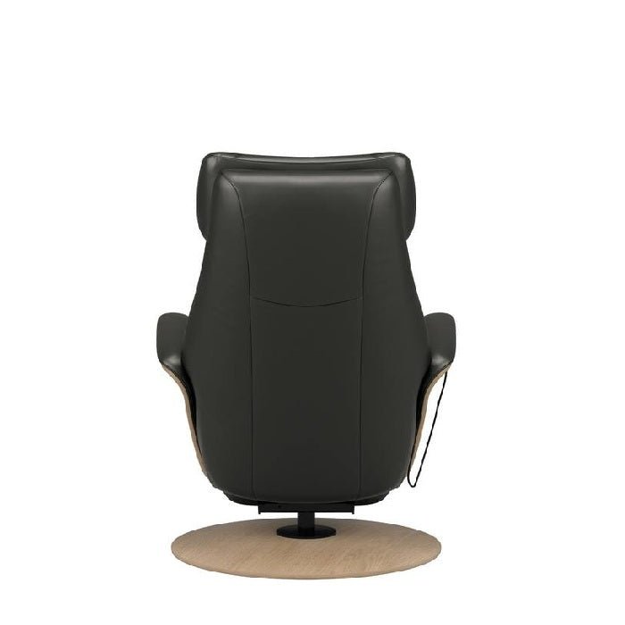 Stressless® Adam Power Recliner - Disc Base (Paloma Black) - Paulas Home & Living