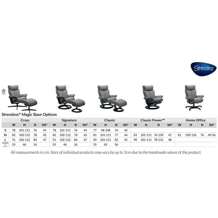 Stressless® Magic Medium Leather Recliner - Signature Base (Paloma Teal Blue) - Paulas Home & Living
