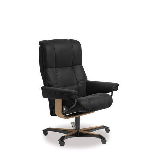 Stressless® Mayfair Leather Home Office Chair (Paloma Black) - Paulas Home & Living