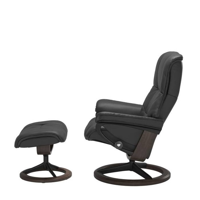 Stressless® Mayfair Medium Leather Recliner - Signature Base (Velaro Anthracite) - Paulas Home & Living
