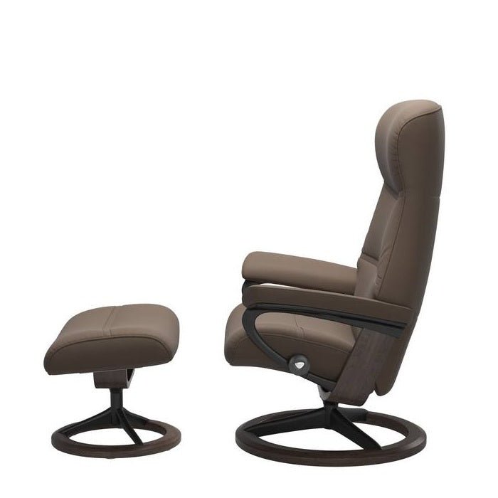 Stressless® Philip Medium Leather Recliner - Signature Base (Batick Mole) - Paulas Home & Living