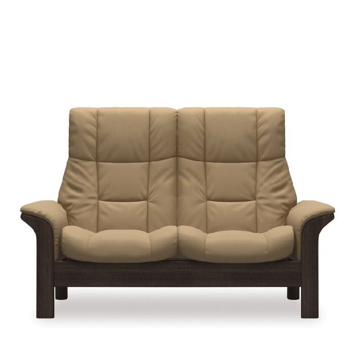 Stressless® Windsor 2 Seater Recliner Sofa - High Back (Paloma Sand leather) - Paulas Home & Living