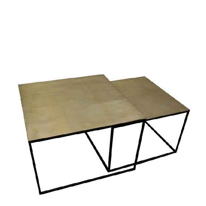 Tonto Coffee Tables Set of 2 - Antique Brass - Paulas Home & Living