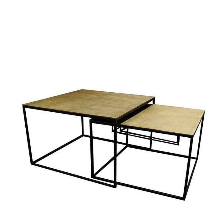Tonto Coffee Tables Set of 2 - Antique Brass - Paulas Home & Living