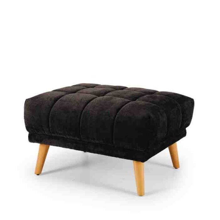 Towelie 3 Seater & Footstool Panther Black - Paulas Home & Living