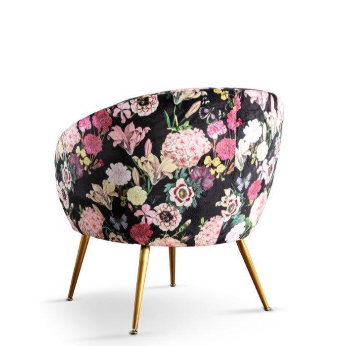 Tribeca Chair - Floral Velvet - Paulas Home & Living