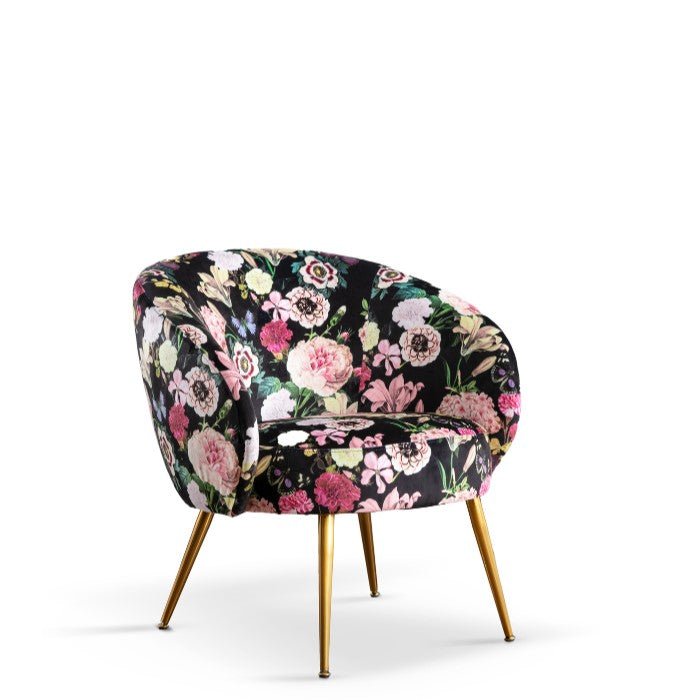 Floral velvet chair discount