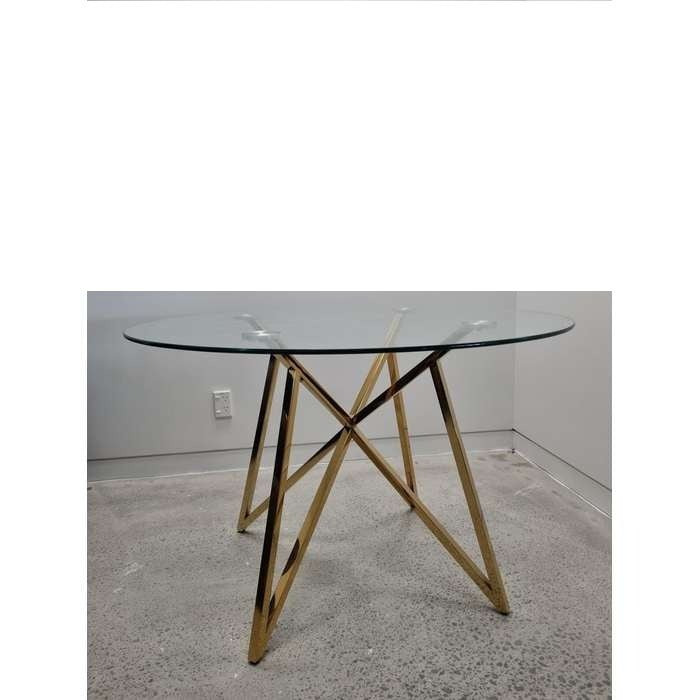 Tucana Dining Table 1200dia - Clear Glass - Paulas Home & Living