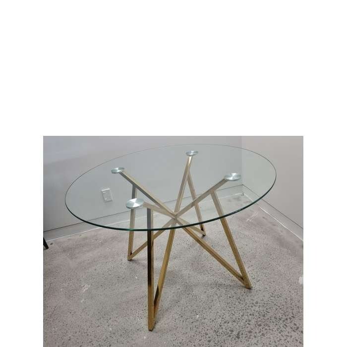 Tucana Dining Table 1200dia - Clear Glass - Paulas Home & Living