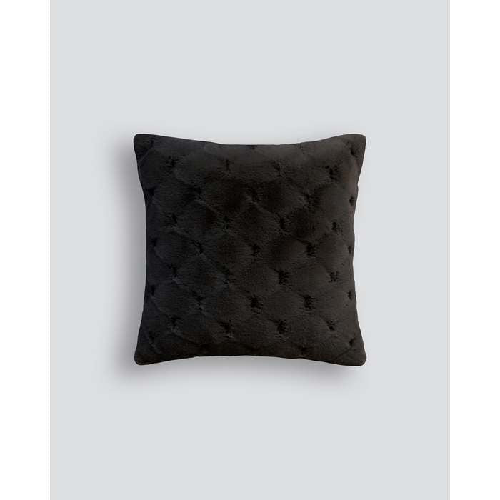 Valentina Black Cushion (Faux Fur) - Paulas Home & Living