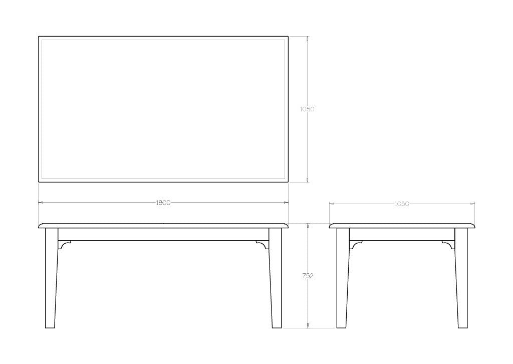 Villager Dining Table - 1800w - Paulas Home & Living