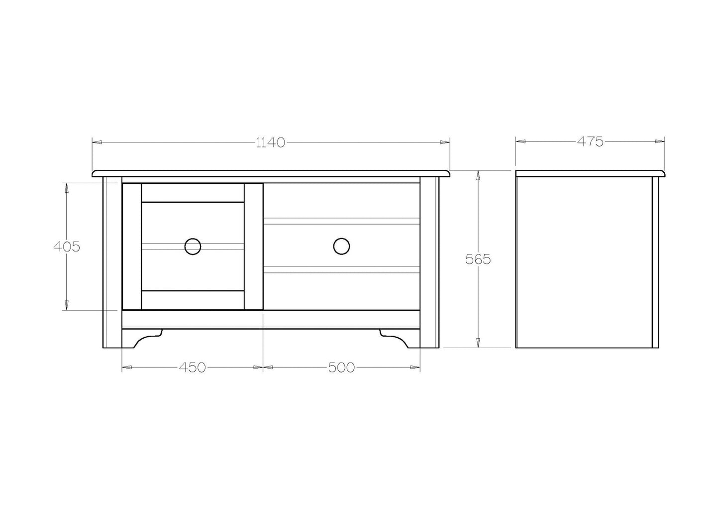 Villager Entertainment TV Unit - 1140w - Paulas Home & Living
