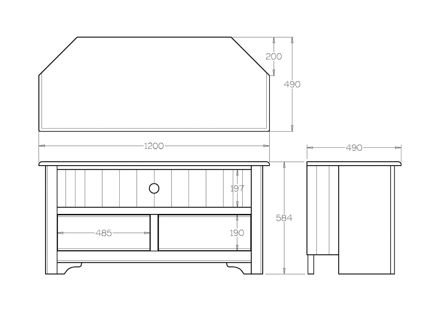 Villager Entertainment TV Unit - Corner - Paulas Home & Living