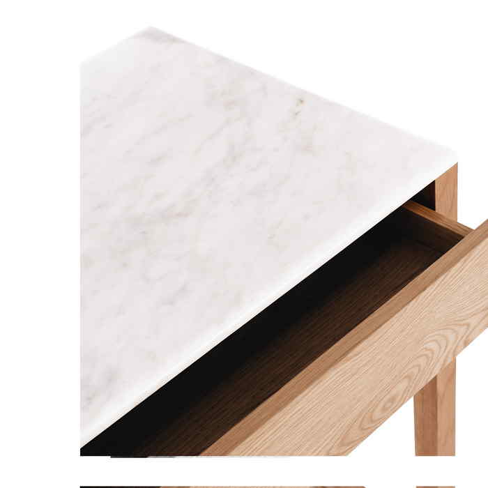 Avalon Desk - Oak with Marble top - Paulas Home & Living