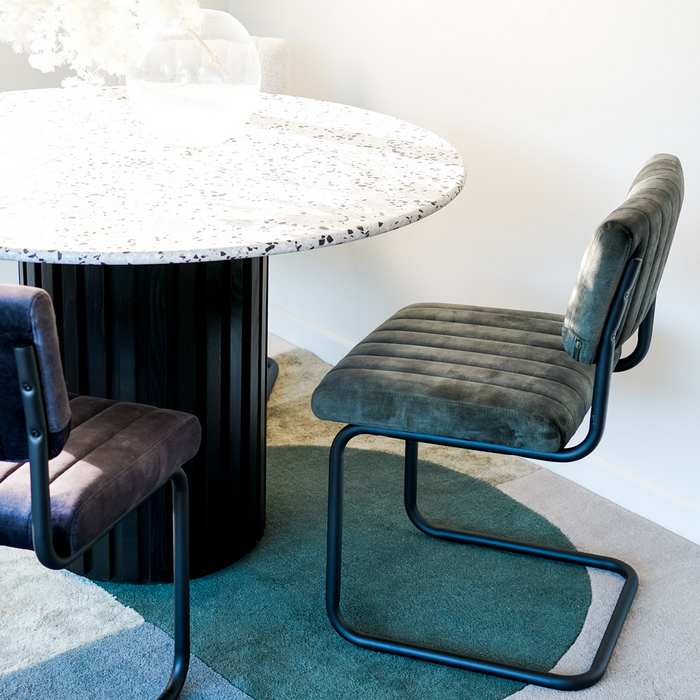 Blake Dining Chair - Moss Green Velvet - Paulas Home & Living