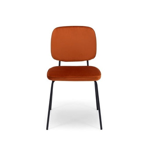 Clyde Dining Chair - Stackable - Burnt Orange - Paulas Home & Living