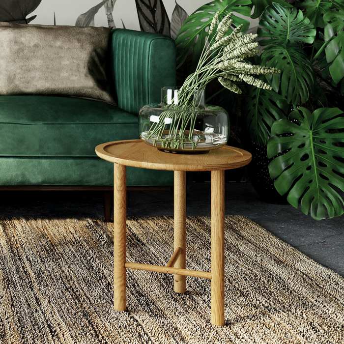 Contempo Natural Oak Lamp Table - Paulas Home & Living