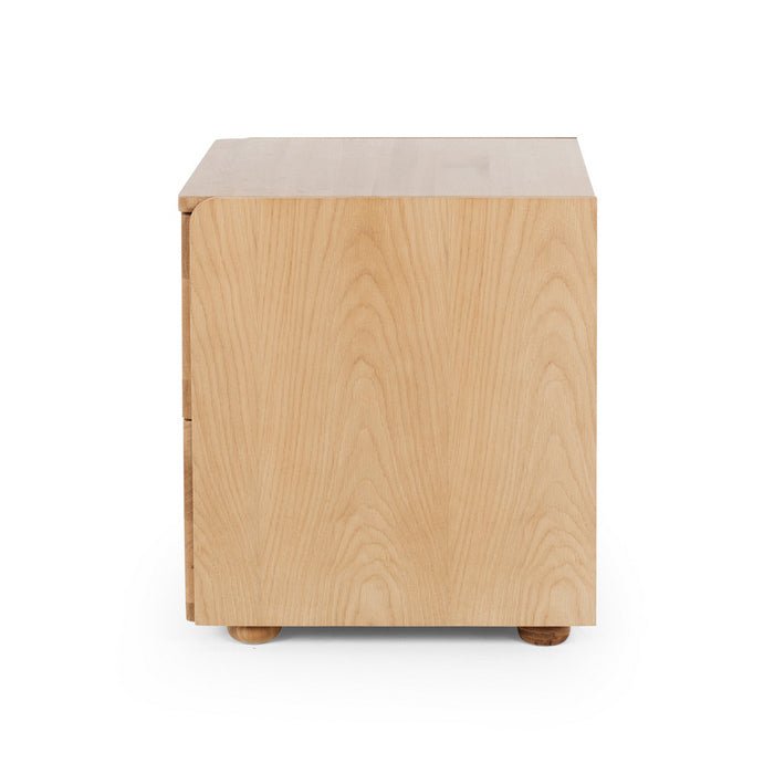 Cube 2 Drawer Bedside - Natural Oak top - Paulas Home & Living