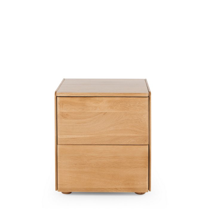 Cube 2 Drawer Bedside - Natural Oak top - Paulas Home & Living