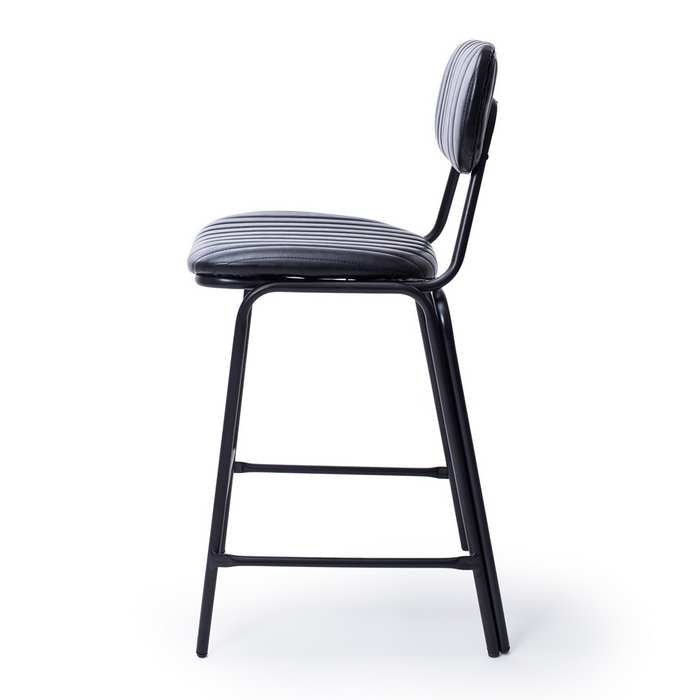 Datsun Barstool Vintage Black PU - Paulas Home & Living