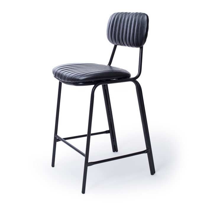 Datsun Barstool Vintage Black PU - Paulas Home & Living