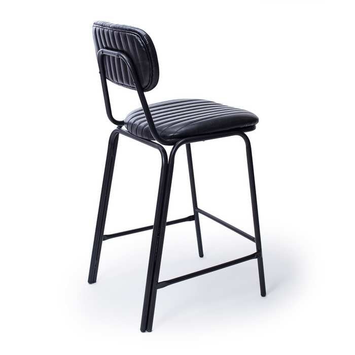 Datsun Barstool Vintage Black PU - Paulas Home & Living