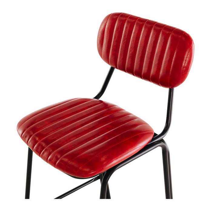 Datsun Barstool Vintage Red PU - Paulas Home & Living