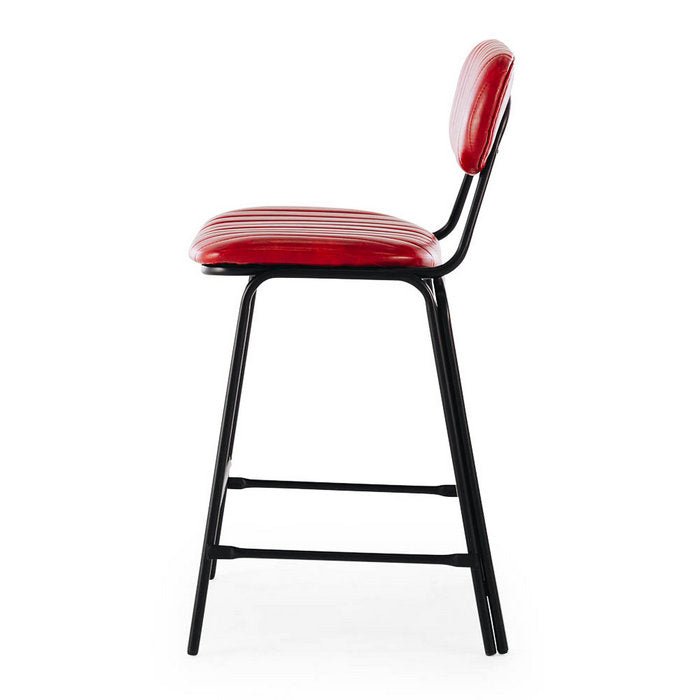 Datsun Barstool Vintage Red PU - Paulas Home & Living