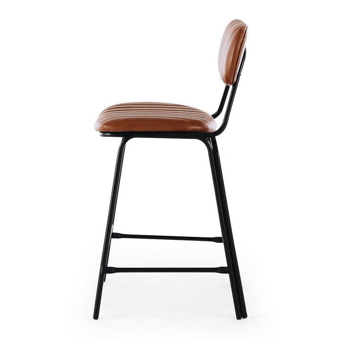 Datsun Barstool Vintage Tan PU - Paulas Home & Living